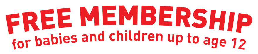 Free membership for babies and children up to age 12